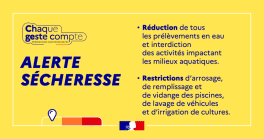 Affiche alerte sécheresse, chaque geste compte