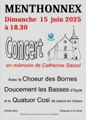 Concert en la mémoire de Catherine Saxod le 15 juin 2025