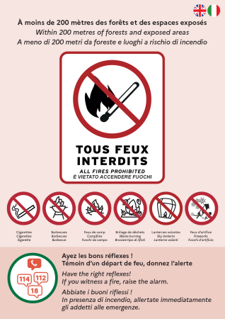 Affiche sur la régulation des usages du feu en Haute-Savoie