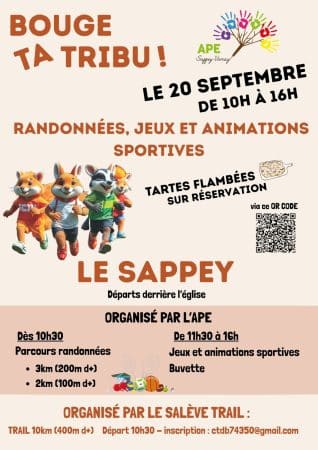 Affiche "Bouge ta tribu" au Sappey le 20 septembre 2025