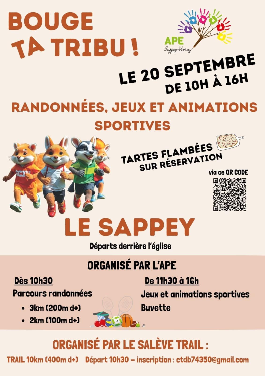 Affiche "Bouge ta tribu" au Sappey le 20 septembre 2025