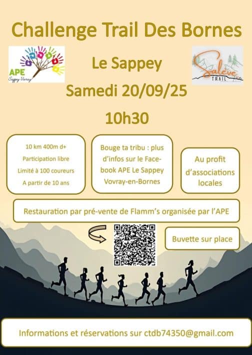 Affiche du Challenge Trail des Bornes au Sappey le 20 septembre 2025