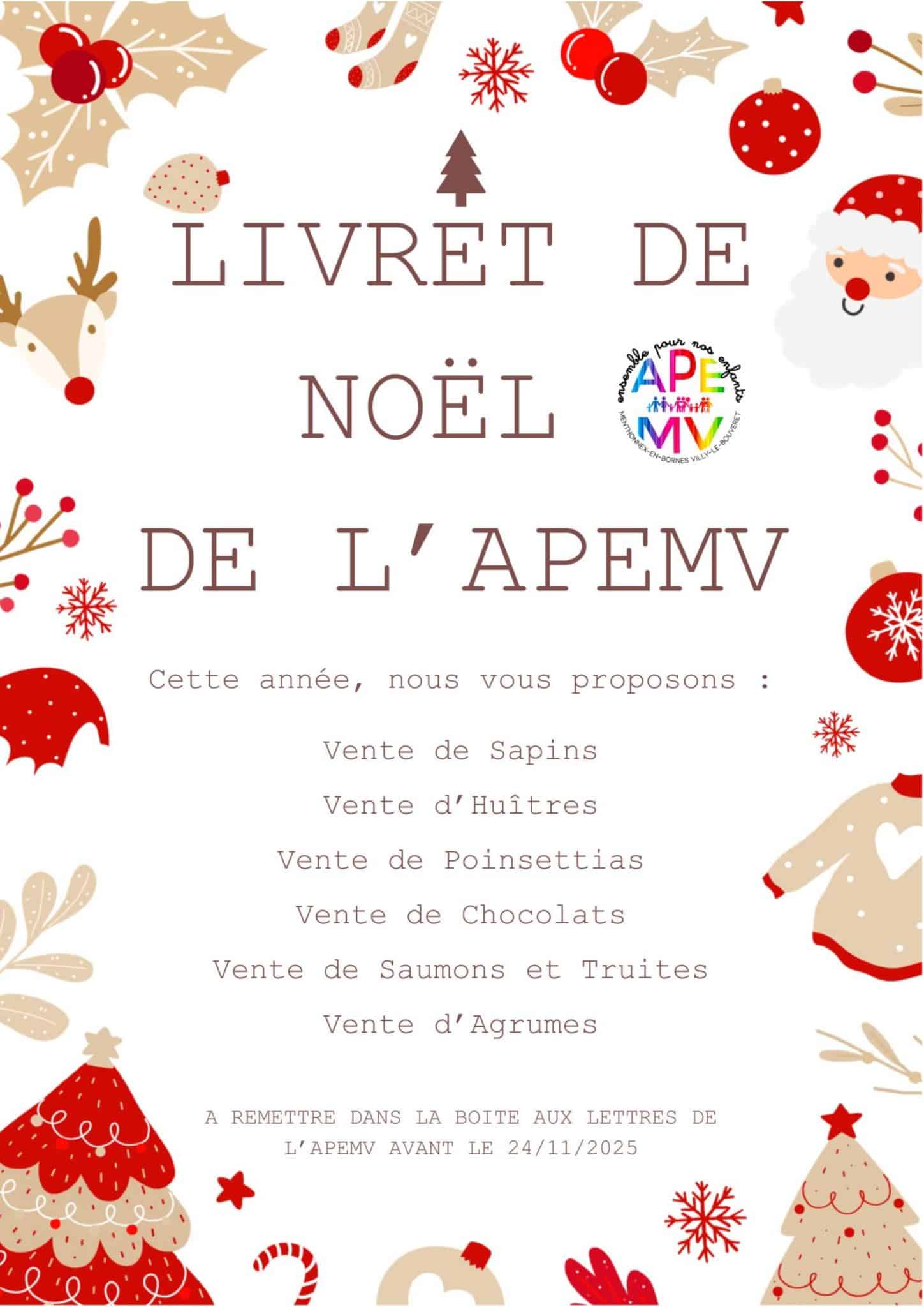 Livrt de Noël de l'APEMV