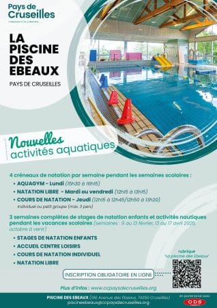 Nouvelles activités à la piscine des Ebeaux dès janvier 2026