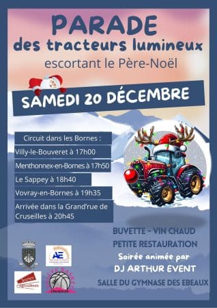 Parade des tracteurs lumineux le 20 décembre 2026