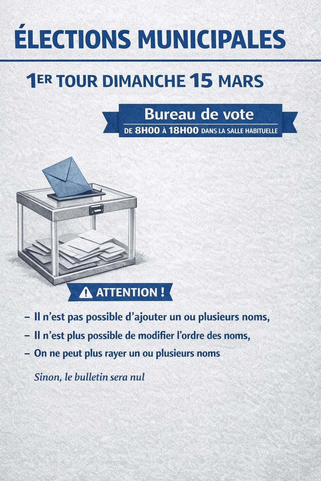 Panachage interdit
